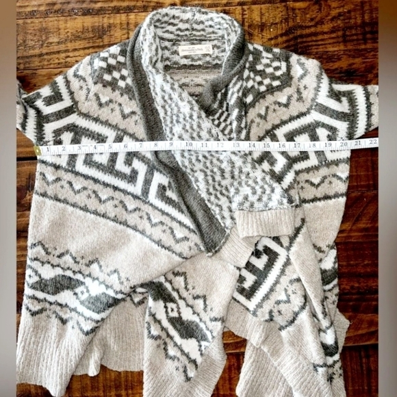Abercrombie & Fitch Wool Blend Open Front Waterfall Cardigan Sweater Womens XS/S - Picture 10 of 13